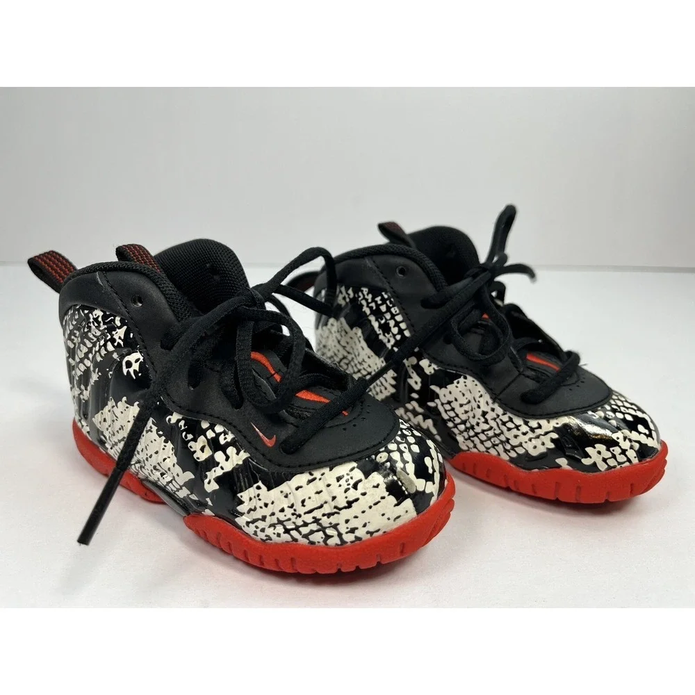 Nike Air Little Foamposite One Albino Snakeskin Toddler Shoe Sie 6C 723947-104